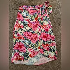 Forever 21 Floral Skirt with Pink and Blue